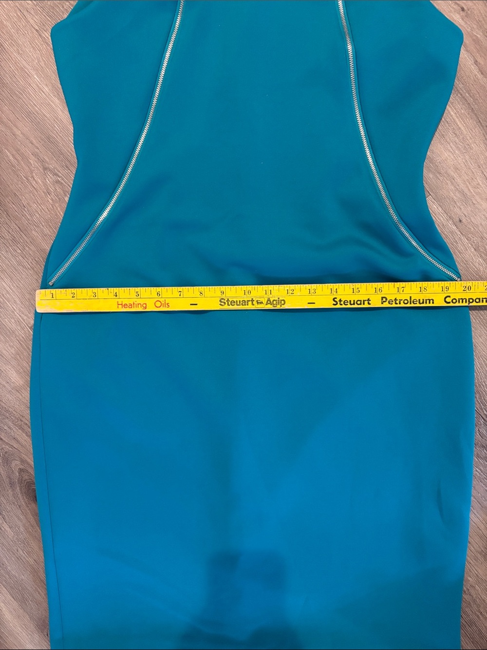 Calvin Klein Teal Zip-Accent Sleeveless Sheath Dress - Picture 7 of 8